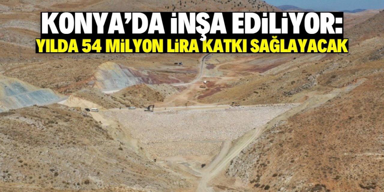 Konya'da inşa edilen gölet ülke ekonomisine 57 milyon lira katkı sağlayacak
