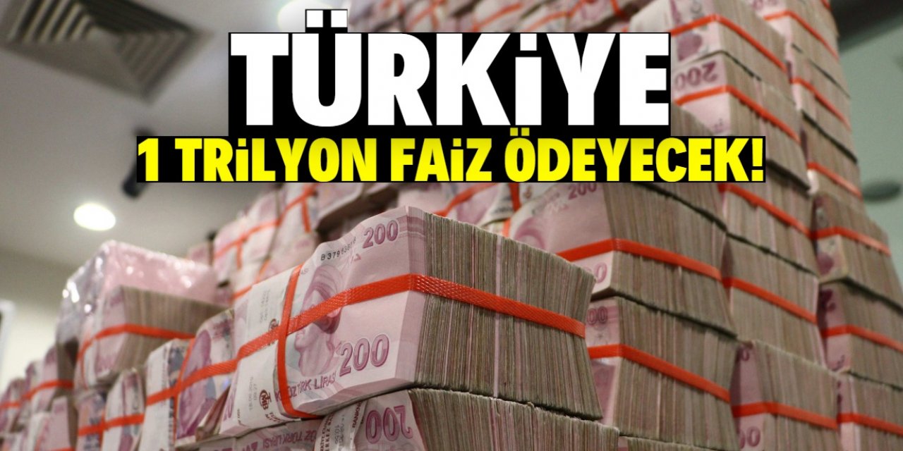 Türkiye 2024'te 1 trilyon faiz ödeyecek