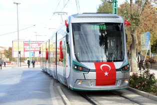 2. yeni tramvay Konya'ya geldi
