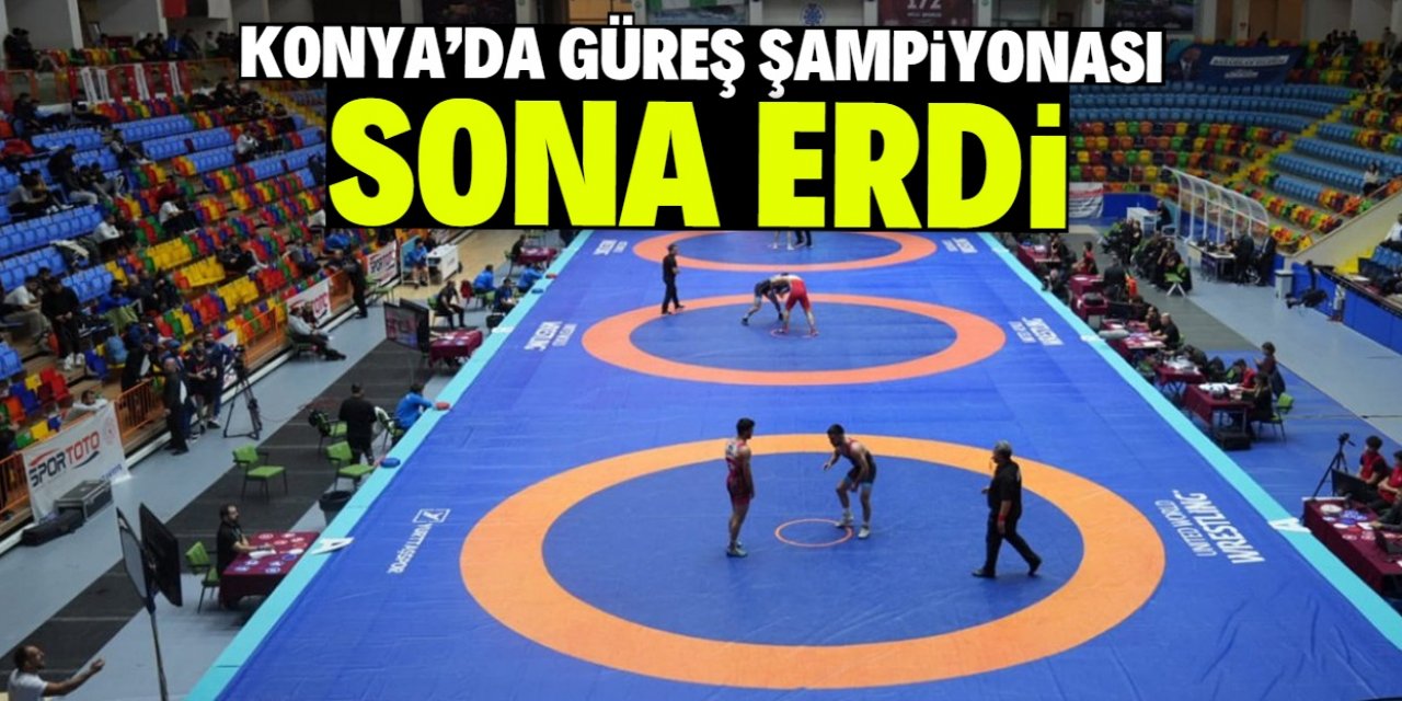 Konya'da güreş şampiyonası sona erdi