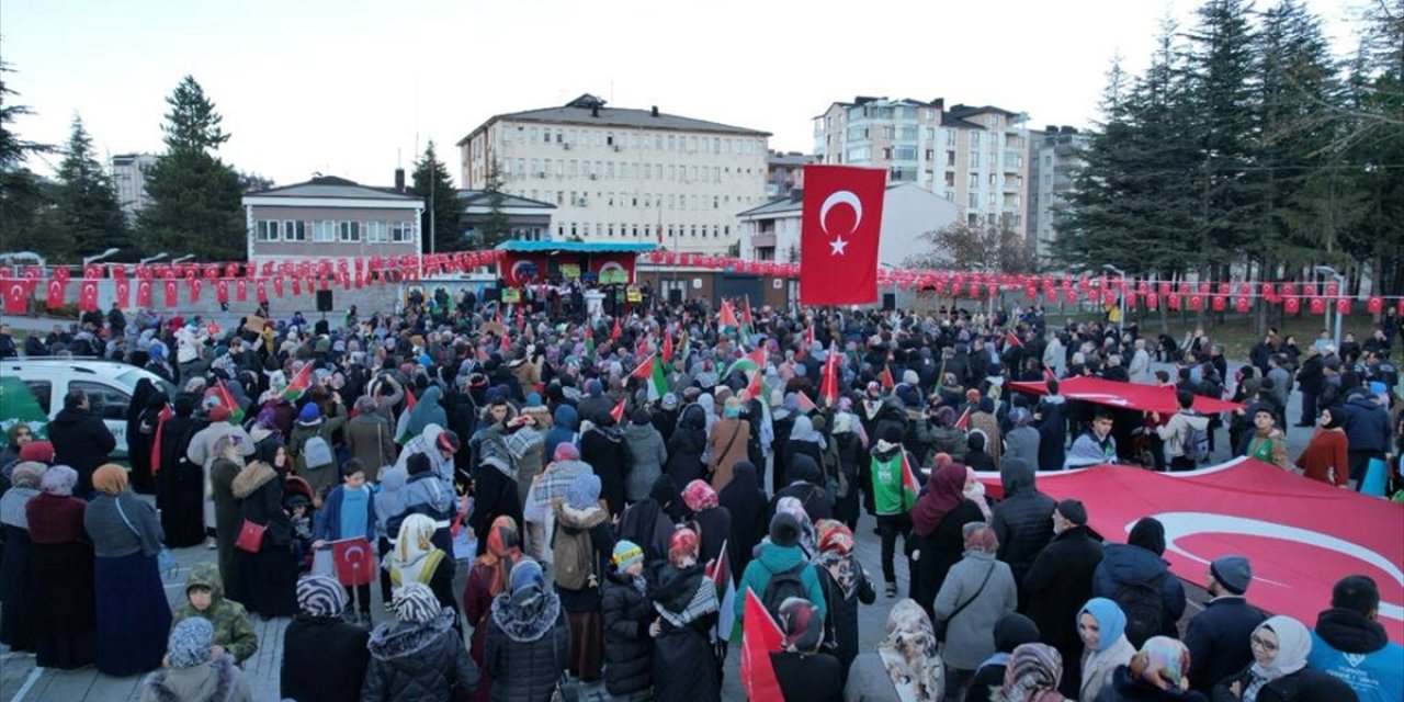 Seydişehir’de Filistin’e destek yürüyüşü gerçekleştirildi