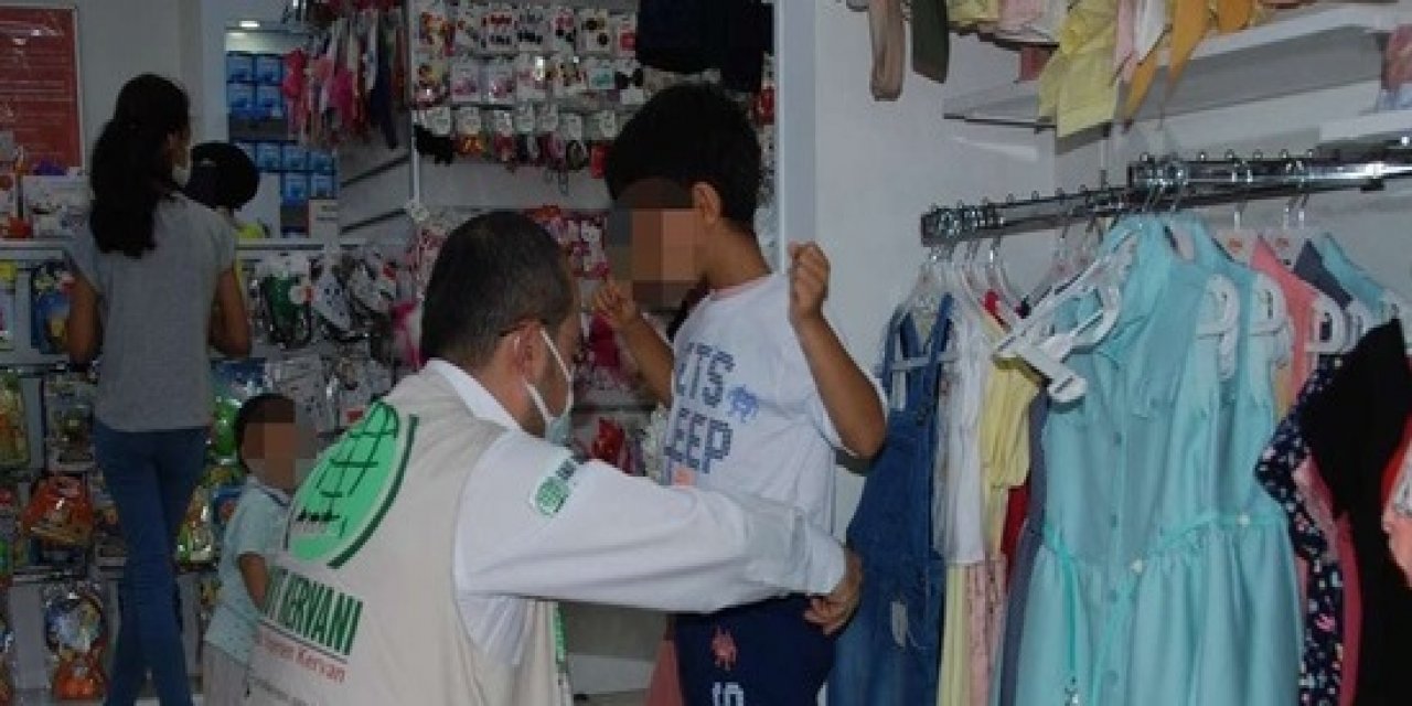 Hüyük ilçesinde ihtiyaç sahibi çocuklara kıyafet yardımı yapıldı