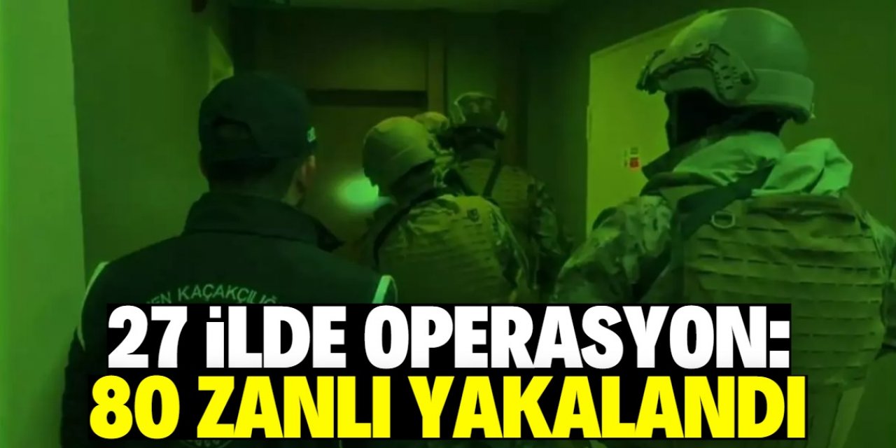 27 ilde 'Kalkan' operasyonu: 80 insan kaçakçısı yakalandı