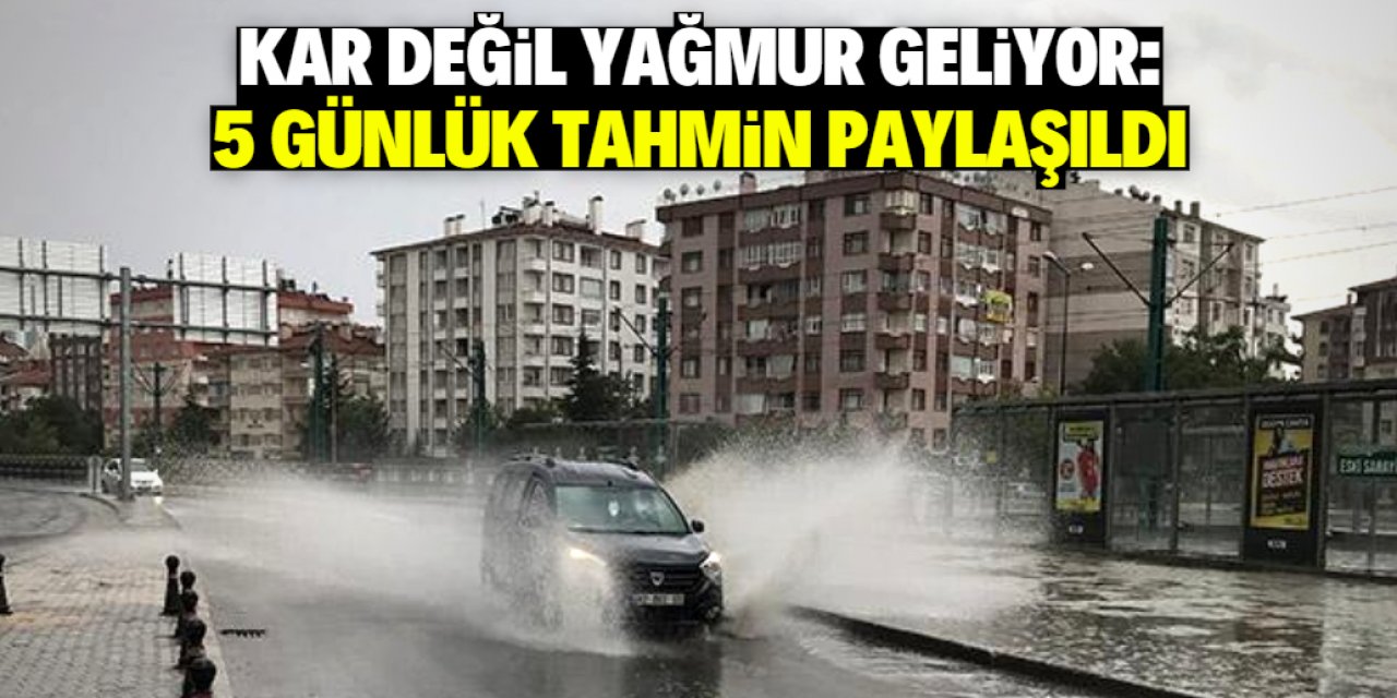 Konya'ya kar değil yağmur geliyor: Meteoroloji tarih verdi