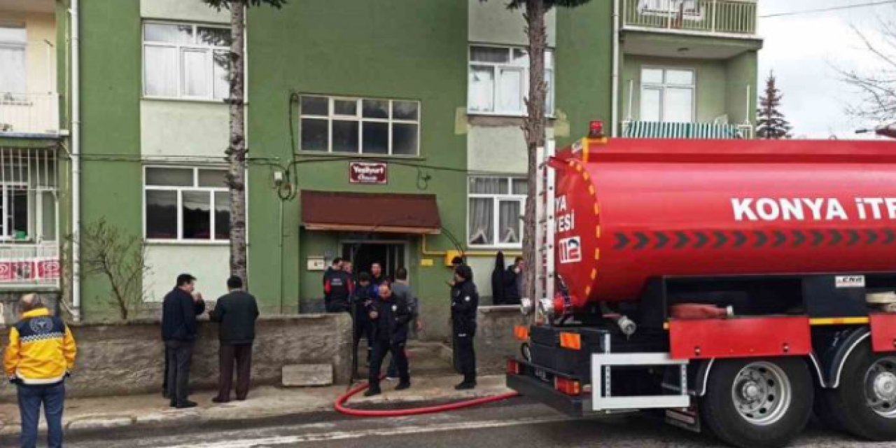 Konya'da evde çıkan yangında 4 kişi yaralandı