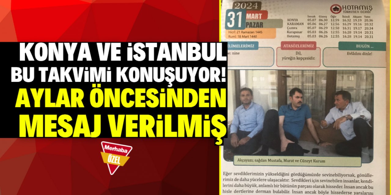 Konya ve İstanbul bu takvimi konuşuyor! Murat Kurum mesajı dikkat çekti