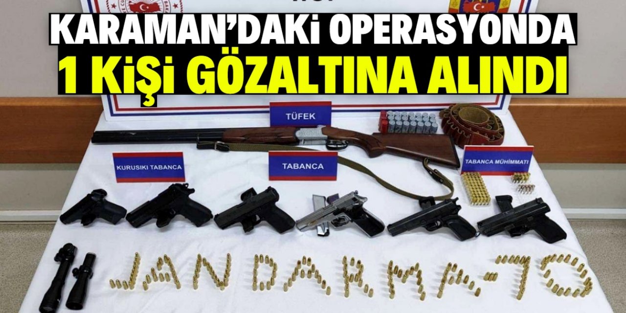 Karaman'da silah kaçakçılığı operasyonu: 4 ruhsatsız tabanca ele geçirildi