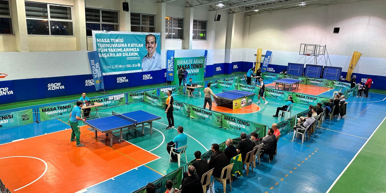 Konya Büyükşehir’in masa tenisi turnuvasında büyük heyecan yaşandı