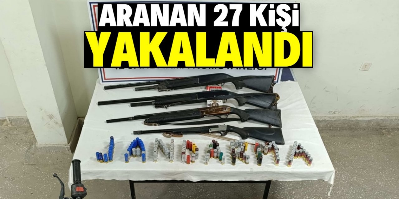 Karaman'da çeşitli suçlardan aranan 27 kişi yakalandı