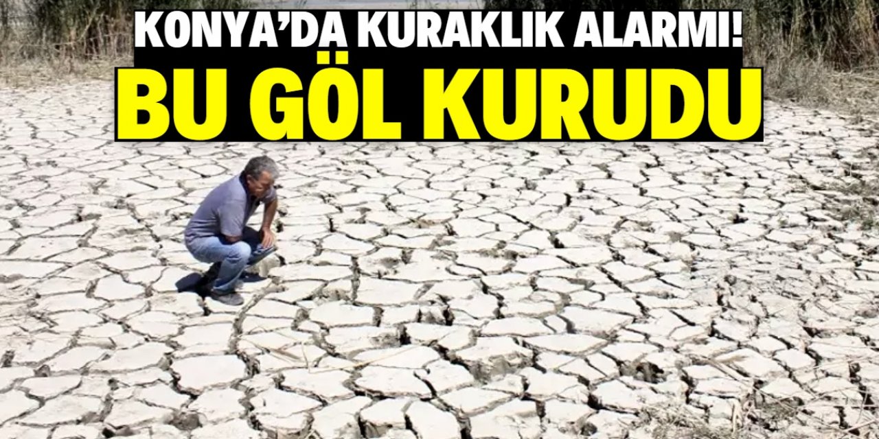 Konya'da kuraklık alarmı! Meşhur göl kurudu