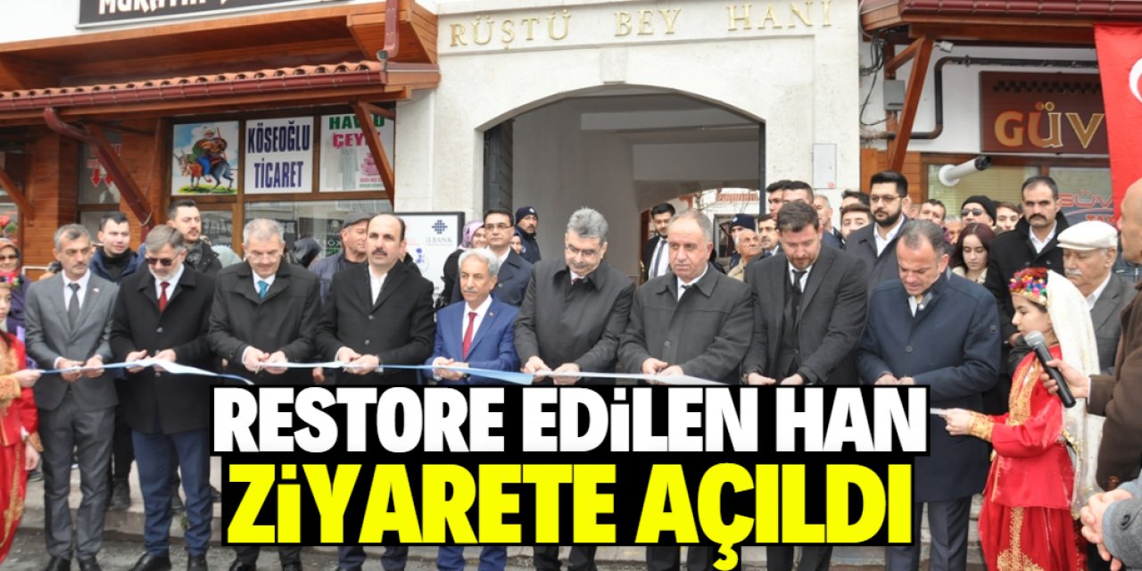 Akşehir'de restorasyonu tamamlanan Rüştü Bey Hanı'nın açılışı yapıldı