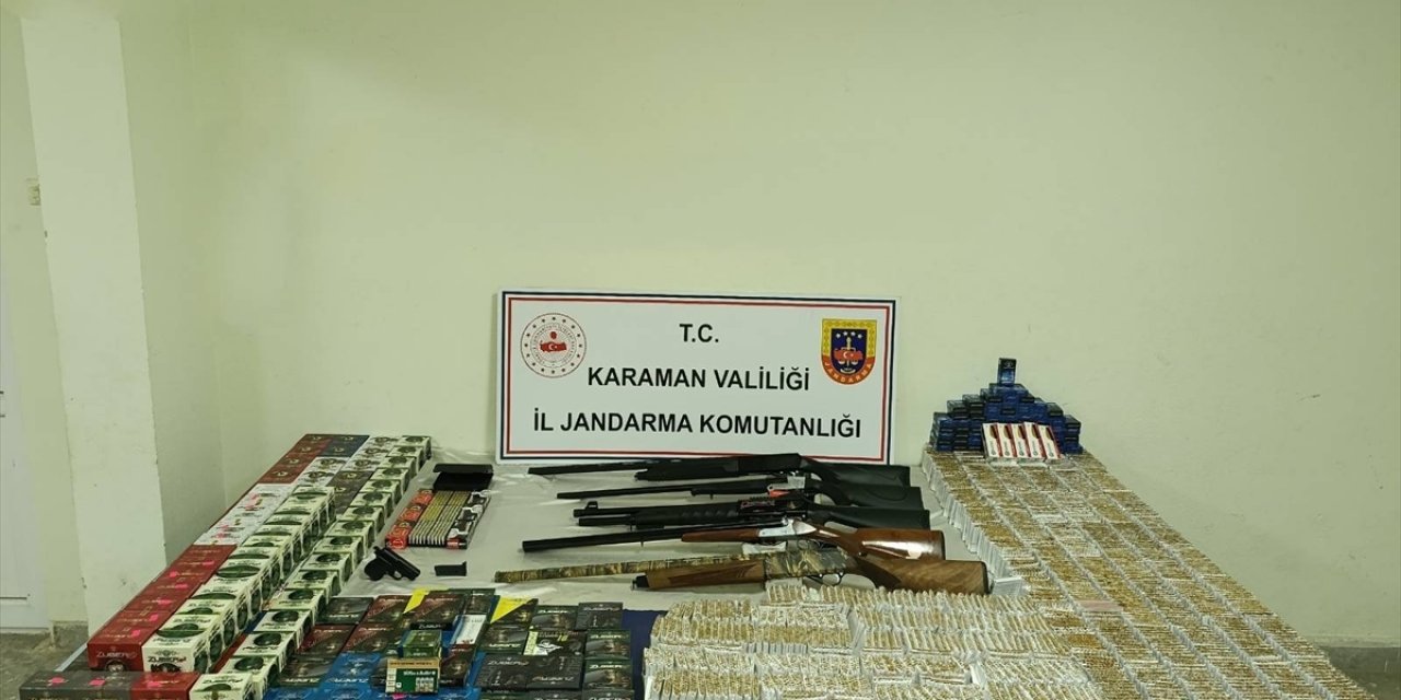 Karaman'da kaçak sigara operasyonunda 2 şüpheli yakalandı