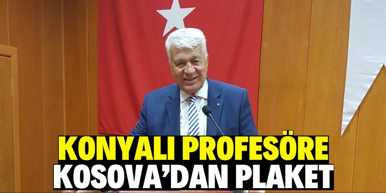 Konyalı profesöre Kosova’dan plaket