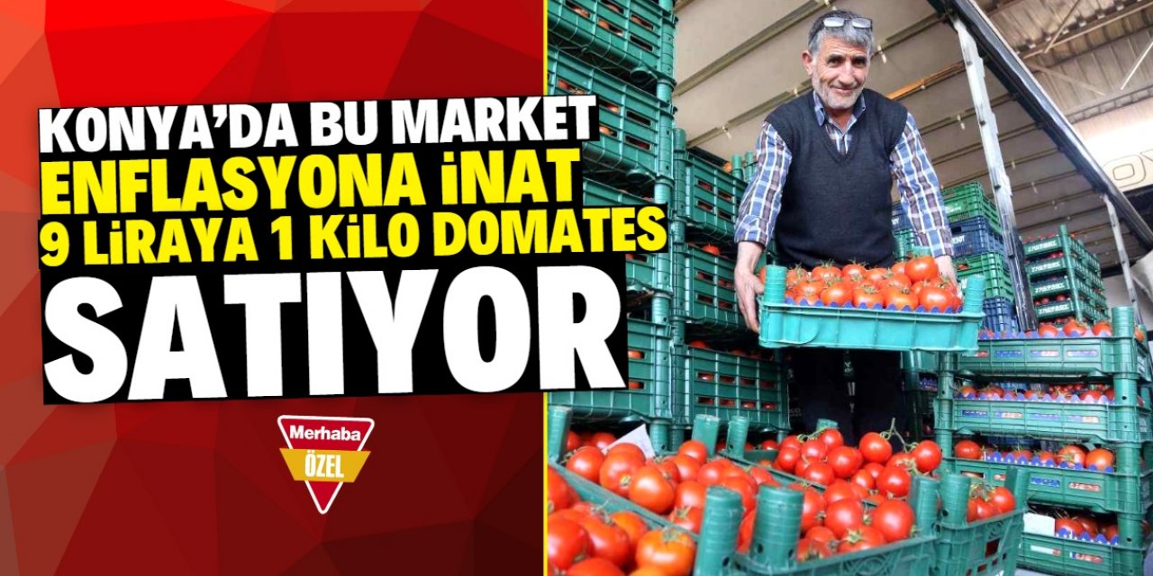 Konya'da bu market 9 liraya domates satıyor! İndirimi duyan kilolarca aldı
