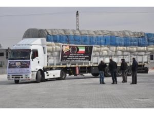 Suriye’ye 17 Tır İnsani Yardım Malzemesi Gönderildi