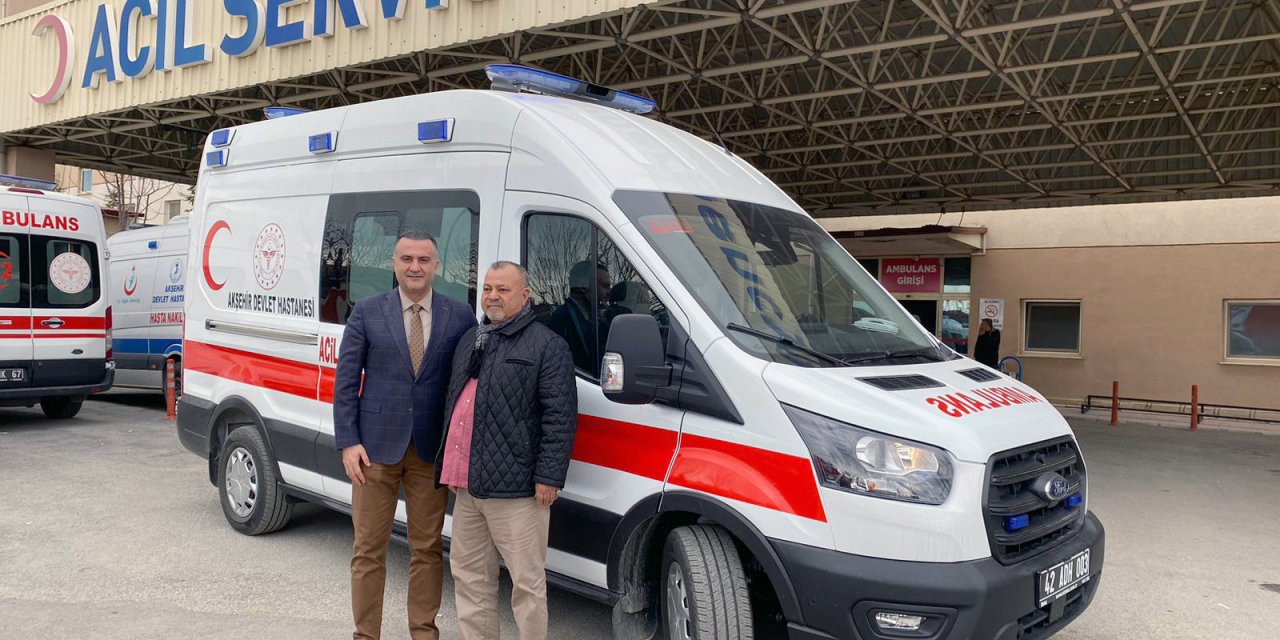 Hayırsever iş insanından  Akşehir’e ambulans bağışı