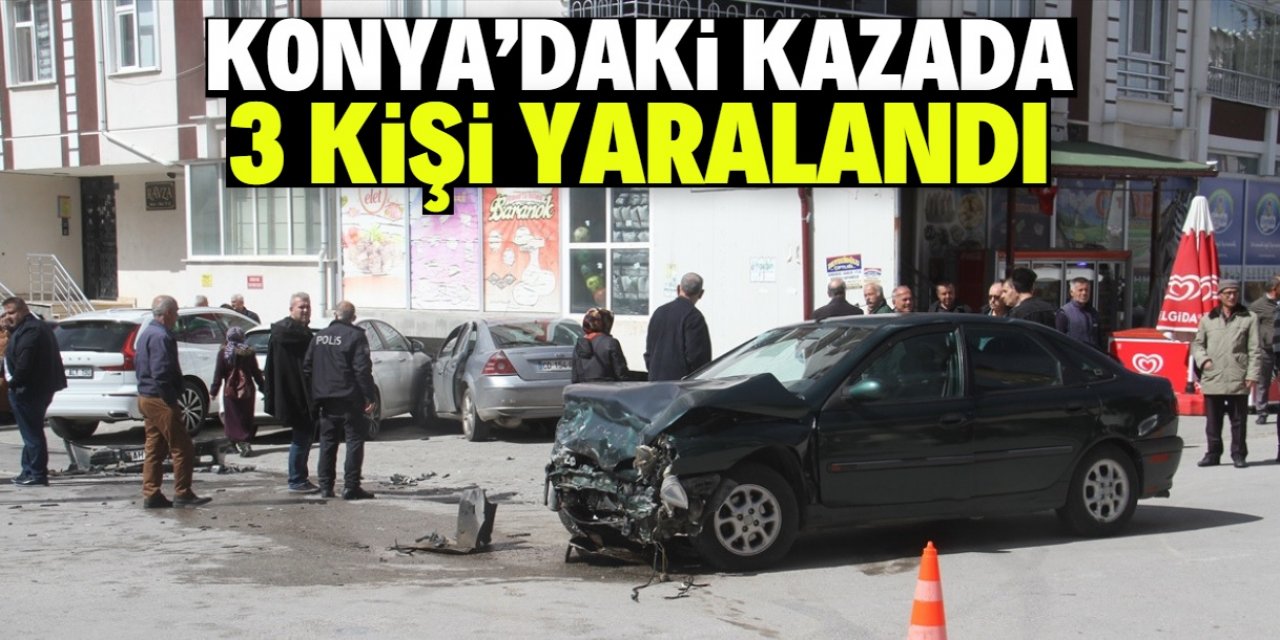 Konya'daki trafik kazasında 3 kişi yaralandı