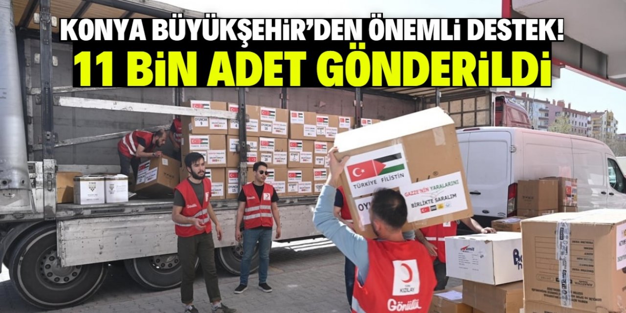 Konya Büyükşehir'den önemli destek! 11 bin adet gönderildi