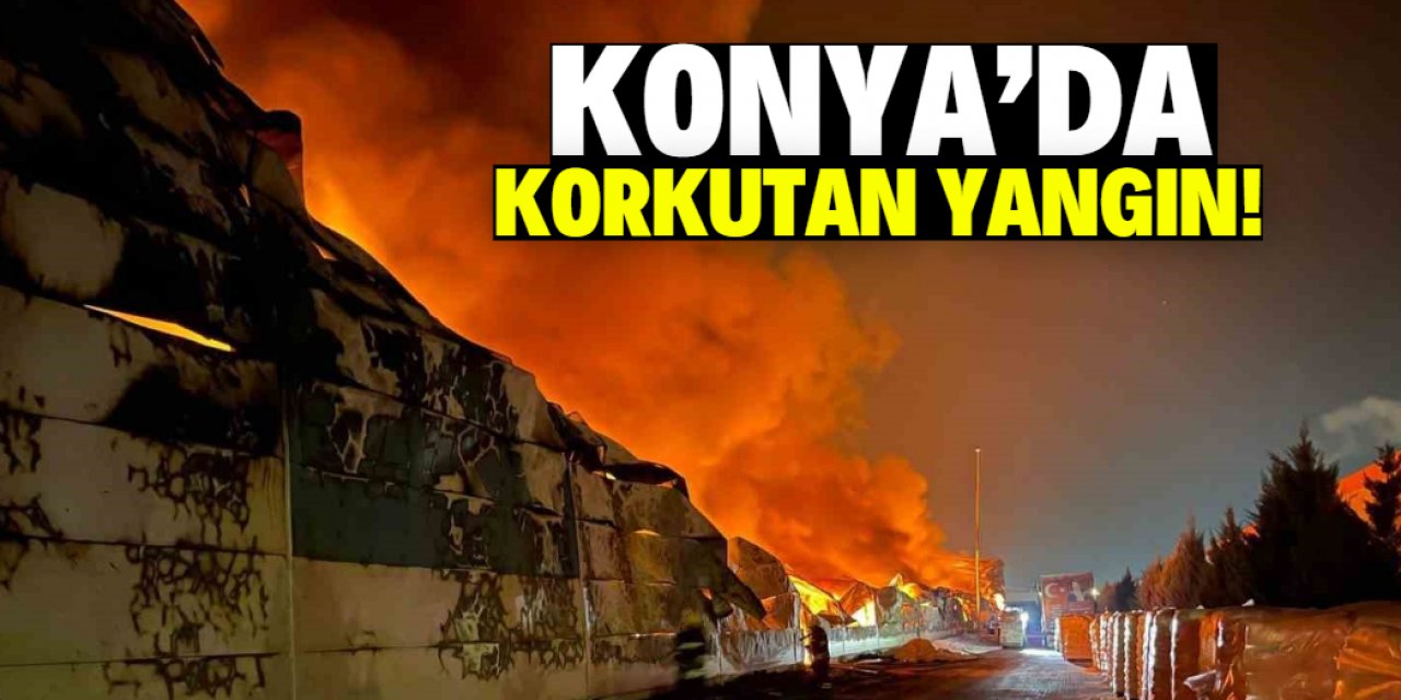 Konya'nın en büyük atık toplama merkezinde yangın çıktı!