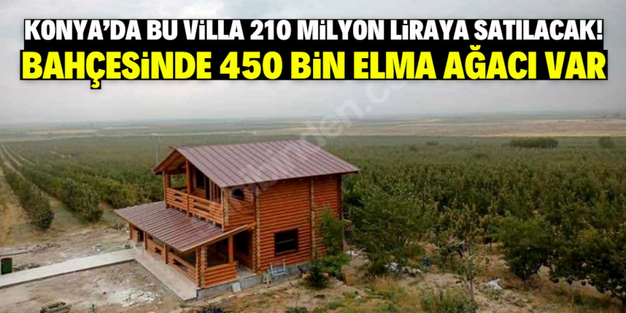 Konya'da 210 milyon liraya satılık villa! Bahçesinde 450 bin elma ağacı var