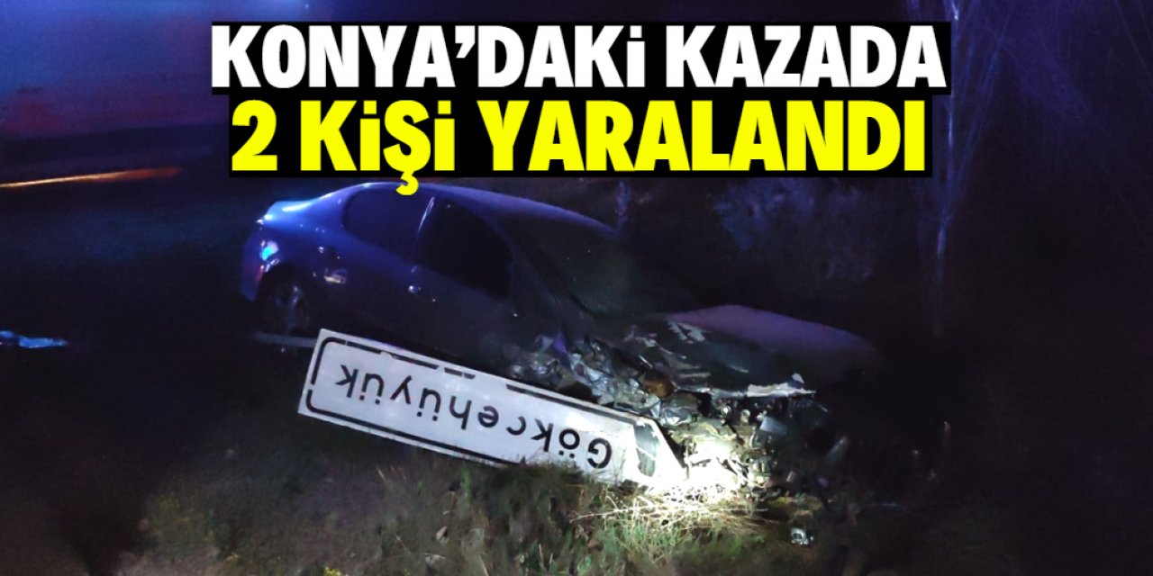 Konya'da trafik kazasında 2 sürücü yaralandı
