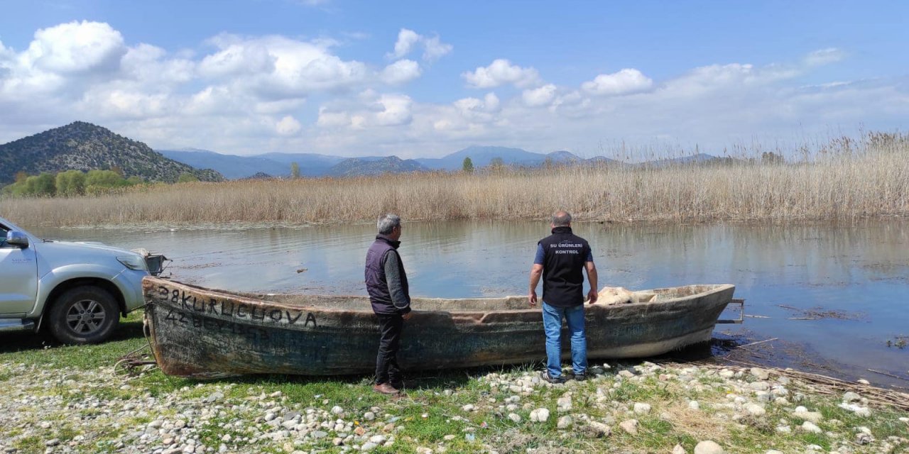 Beyşehir Gölü'nde denetimler devam ediyor