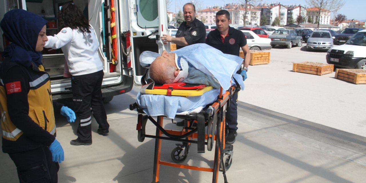 Beyşehir'de çıktığı barakadan düşen kişi yaralandı