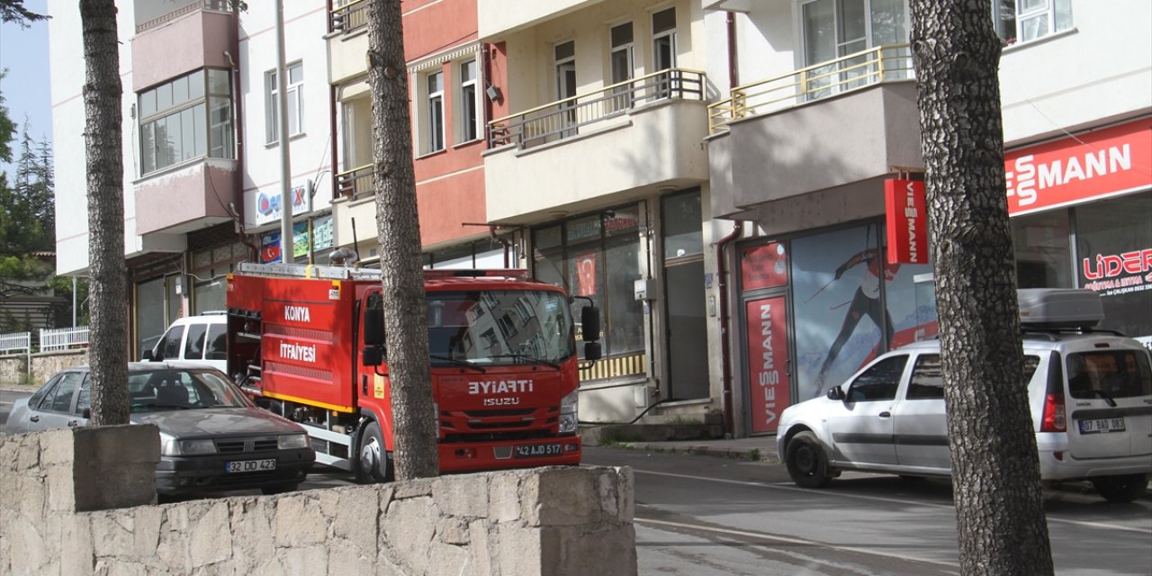 Konya'da ev yangını söndürüldü