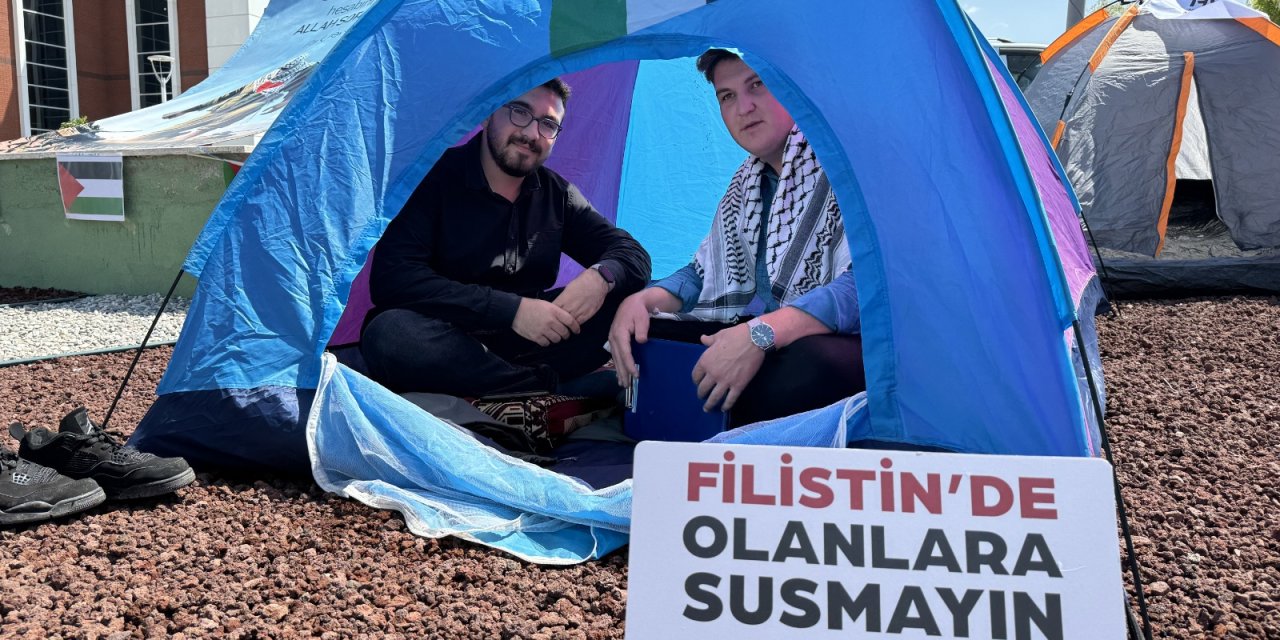 Üniversitelilerden Gazze için çadır nöbeti
