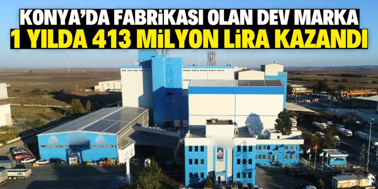 Konya'da dev fabrikası olan marka 1 yılda 413 milyon lira kazandı