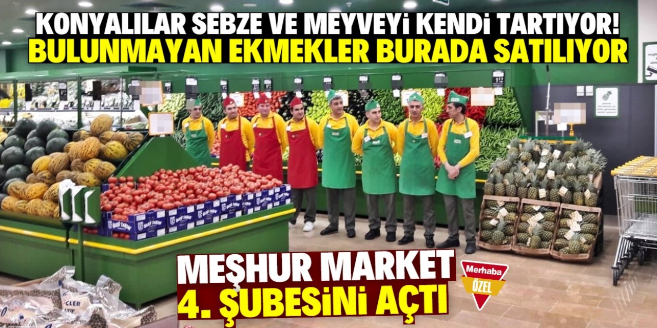 Konya'da o market 4. şubesini Selçuklu'da açtı! 4 bin 500 çeşit ürün satıyor
