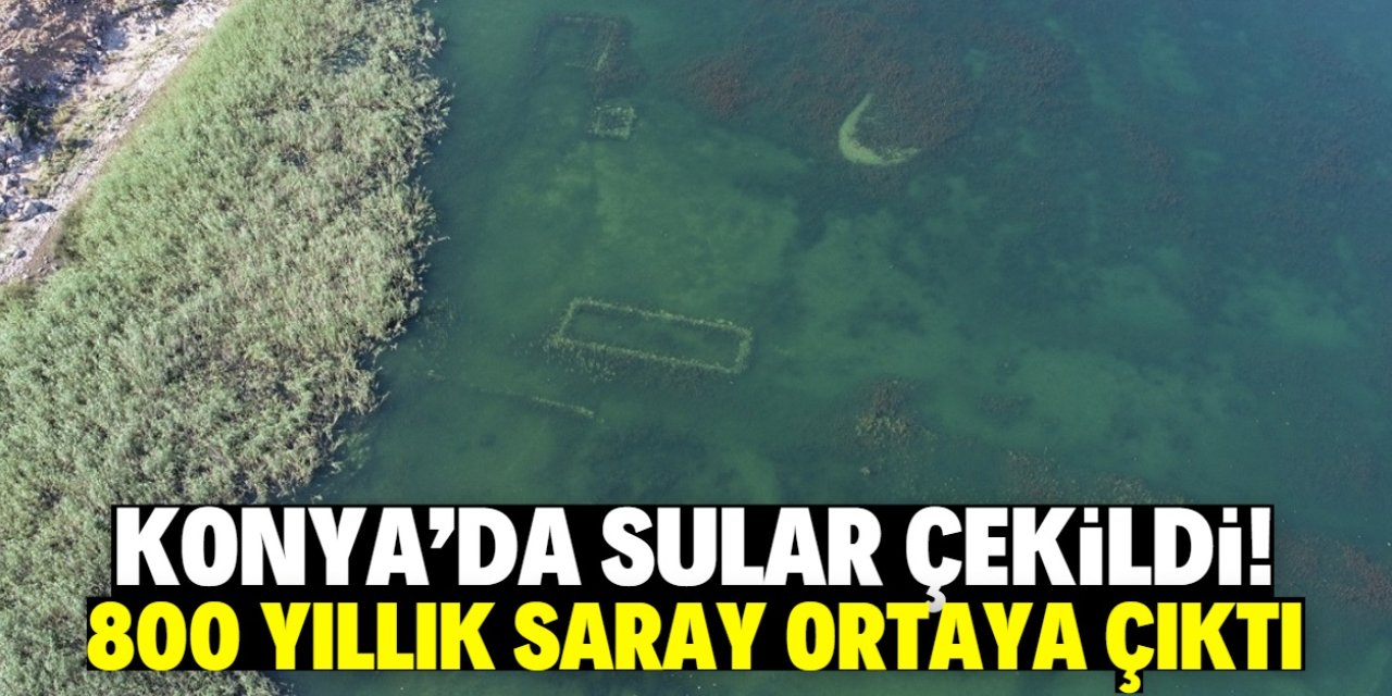 Konya'da sular çekildi! 800 yıllık saray ortaya çıktı