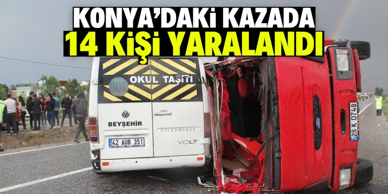Konya'daki kazada14 kişi yaralandı