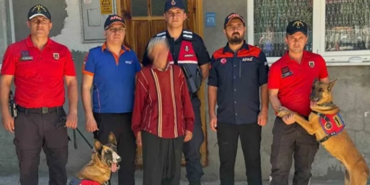 Karaman'da kaybolan kişiyi jandarmanın iz takip köpekleri buldu