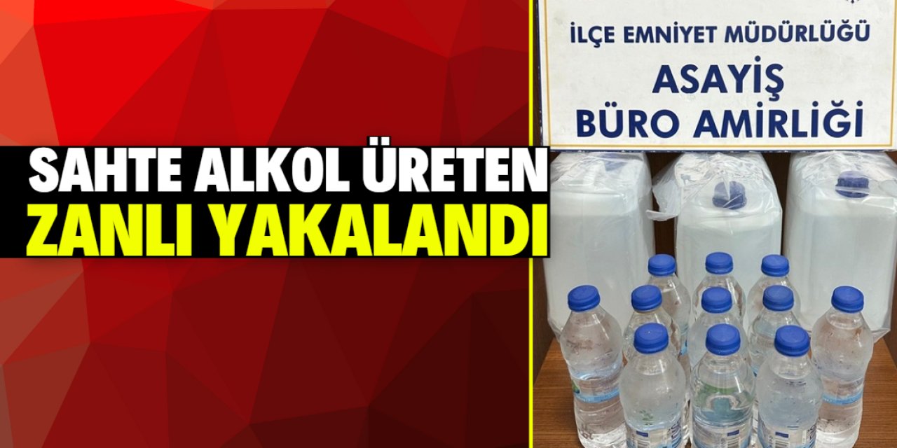 Akşehir'de sahte alkol üreten şüpheli yakalandı
