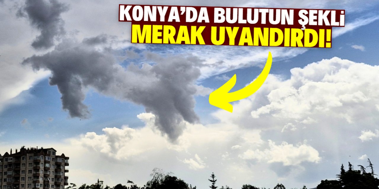 Konya'da bulutun şekli merak uyandırdı! Vatandaş korkunç bir hayvana benzetti