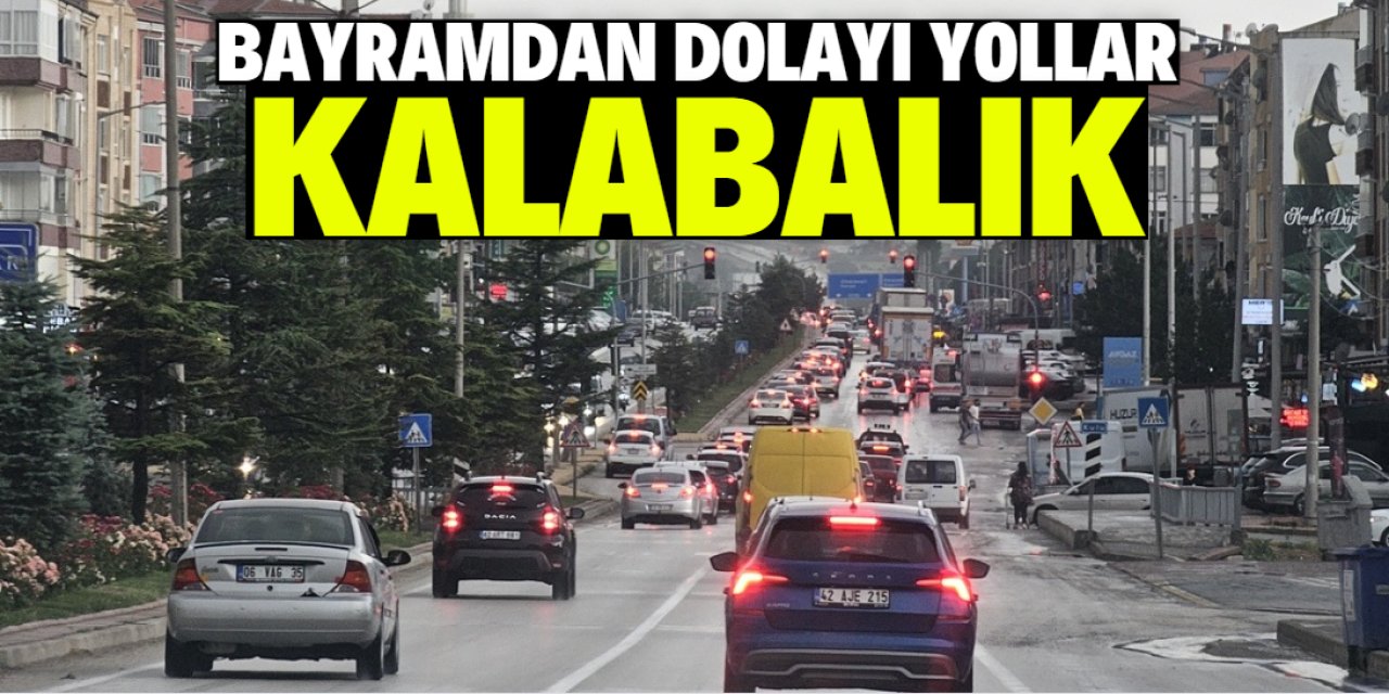 Ankara-Konya kara yolunda bayram öncesi trafik yoğunluğu oluştu