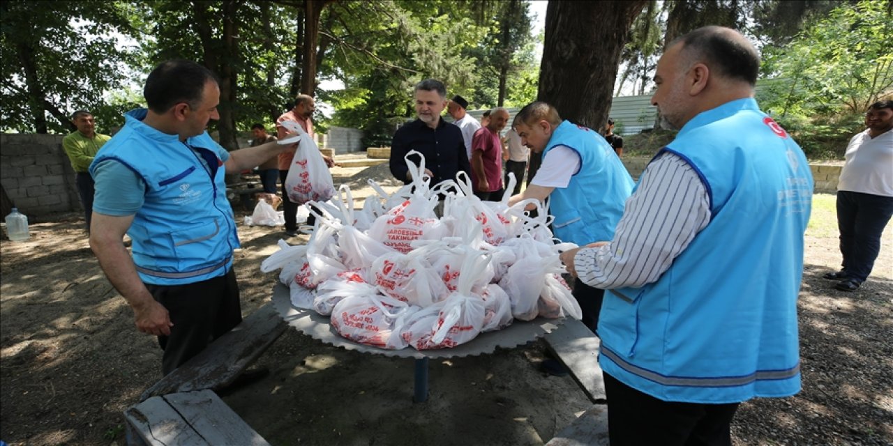 TDV, Gürcistan'ın çeşitli bölgelerinde kurban etleri dağıtıyor