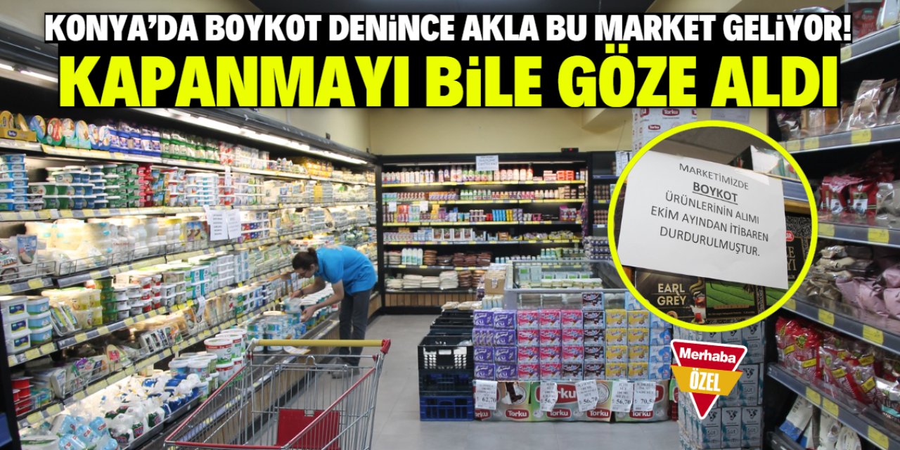 Konya'da bu market Filistin için kapanmayı bile göze aldı! İsrail ürünlerini satmıyor