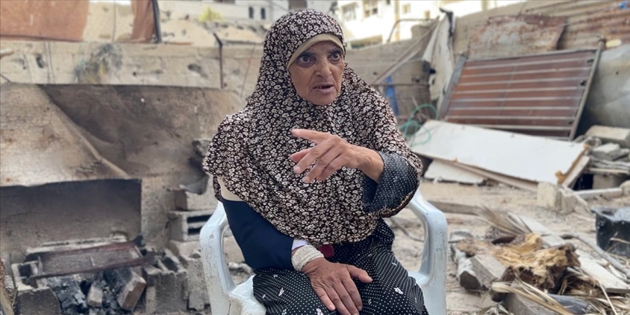 Filistinli yaşlı kadın  vahşeti unutamıyor