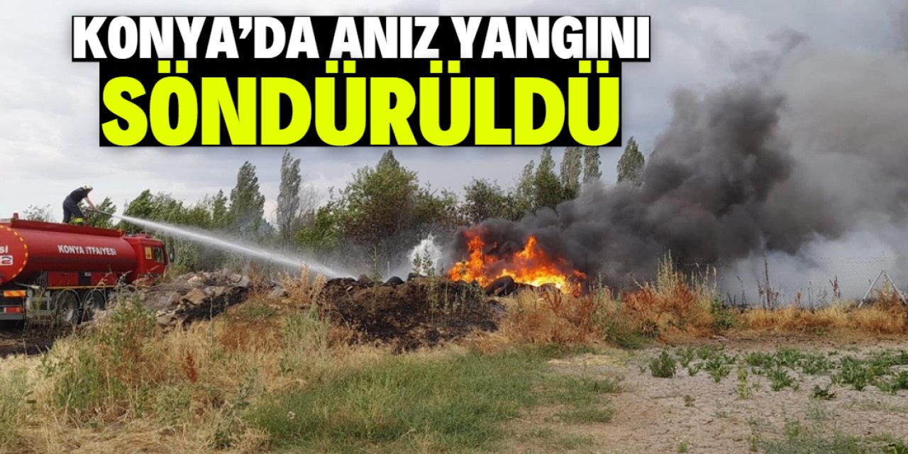 Konya'da anız yangını söndürüldü