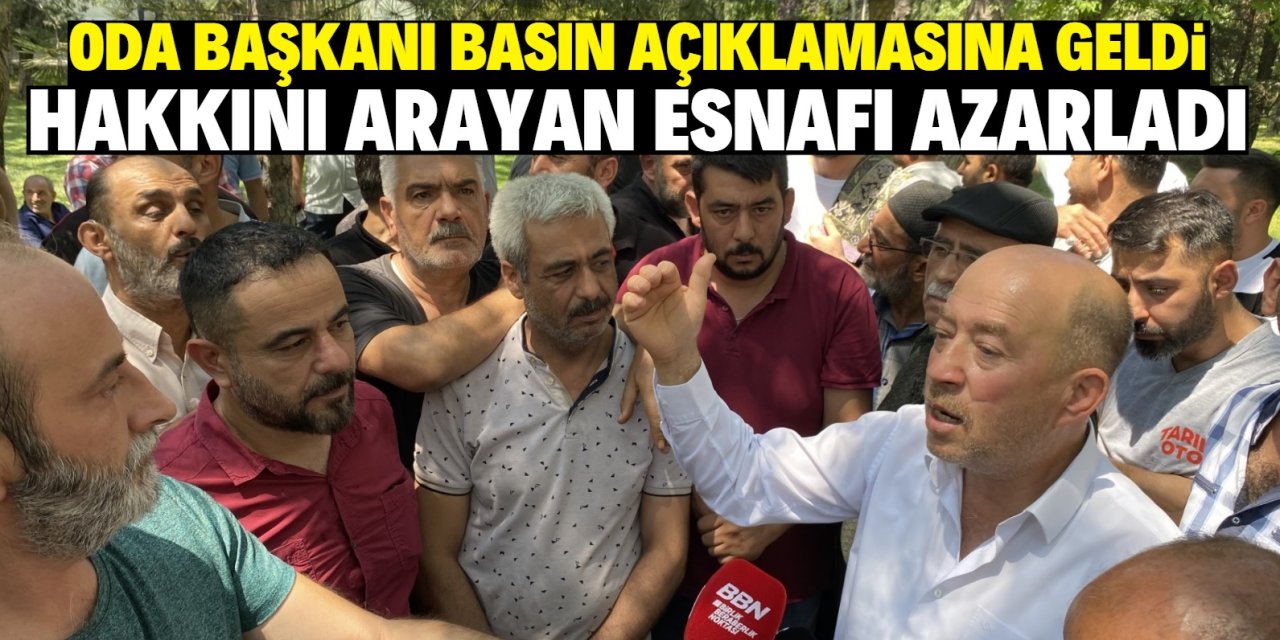 Konya'da bir oda başkanı hakkını arayan esnafa bağırdı! Sanayi esnafını kaosla suçladı