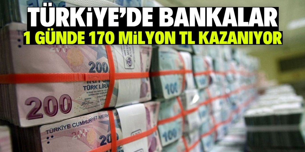 Türkiye'de bankalar 1 günde 170 milyon lira kazanıyor!