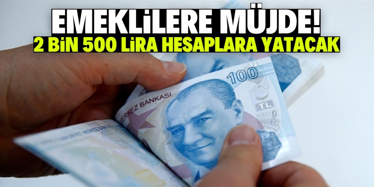 Emeklilere müjde! 2 bin 500 lira hesaplara yatacak