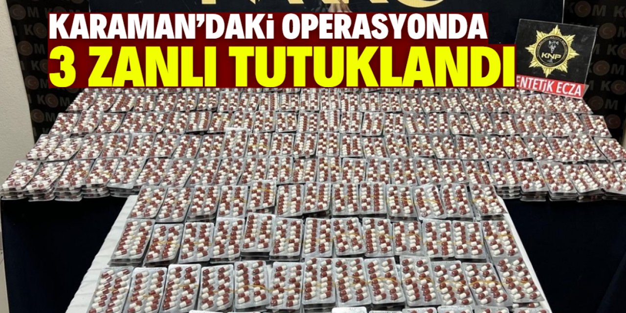 Karaman'da uyuşturucu operasyonunda 3 şüpheli tutuklandı