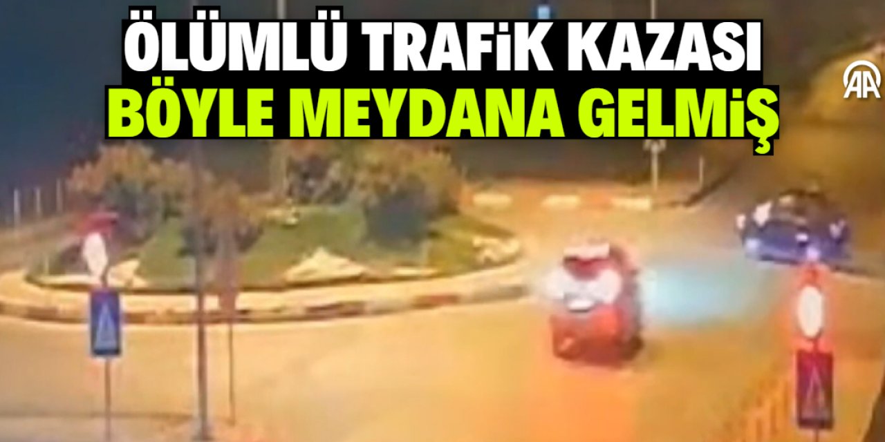 Karaman'daki feci kaza anı güvenlik kamerasında