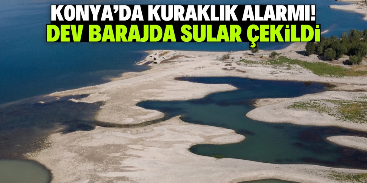 Konya'da kuraklık alarmı! Barajın son hali korkuttu