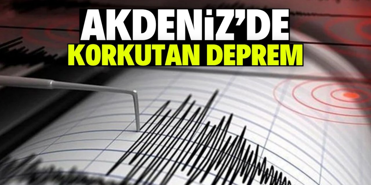 Akdeniz’de 5,2'lik deprem