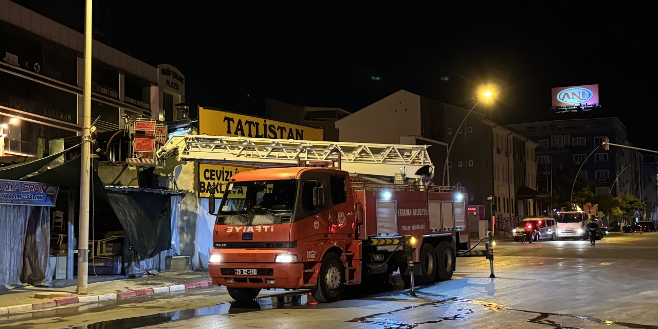 Karaman'da iş yerinde çıkan yangın söndürüldü