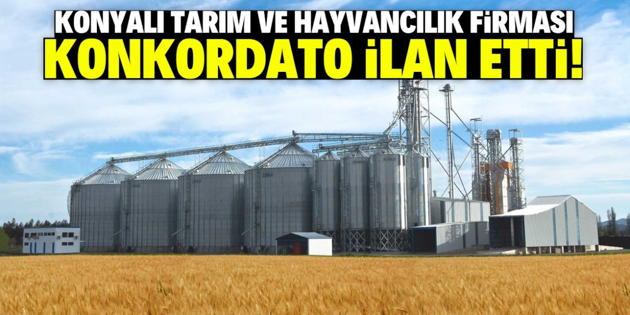 Konyalı tarım ve hayvancılık firması konkordato ilan etti! Sadece 2 ay süre verildi